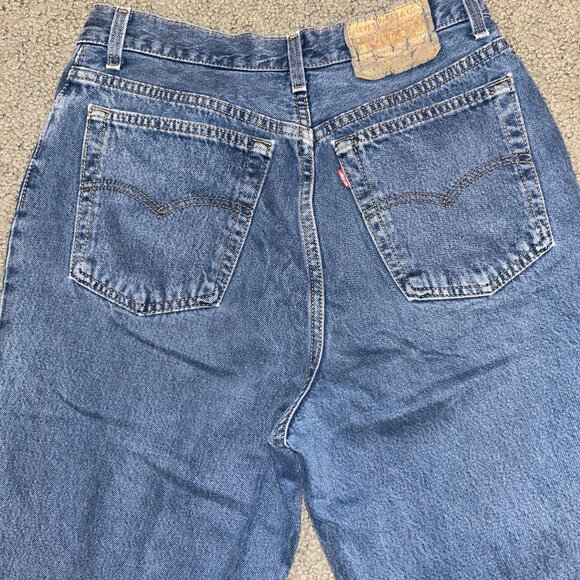 LEVI'S 544 VINTAGE MADE IN USA 100% COTTON BLUE JEANS HIGH WAIST JUNIOR SIZE 13S - Picture 6 of 11
